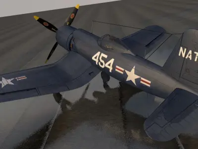 Goodyear F2G-1 Super Corsair 3D model