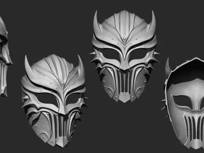 Masks IMM OBJ Brushes 40 in one vol 4 3D model