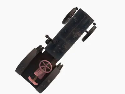 old rusty tractor 3D model