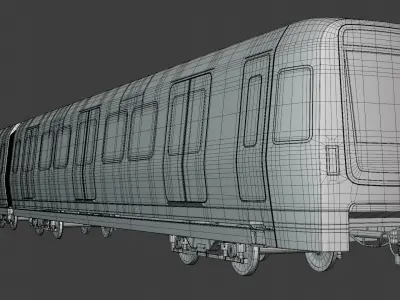 Stockholm metro train 3D model