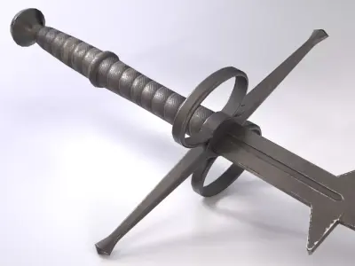 Zweihander Sword Low-poly 3D model purchase