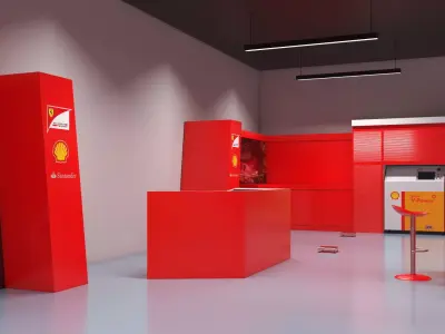 Formula 1 Garage 3D model