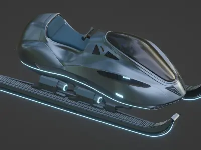 Future Snow Sled 3D model