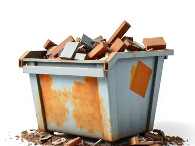 Construction Dumpster with Debris Model Pack Low-poly 3D model