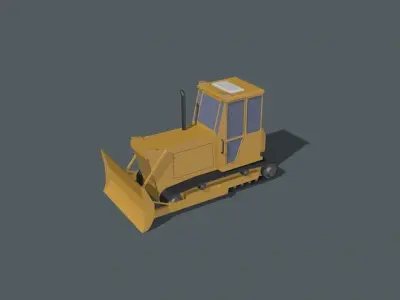 Bulldozer Low-poly 3D model by AlexMas1981 from CGTrader