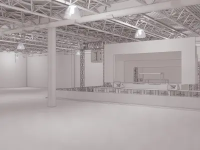 Space for exhibitions and events 3D model