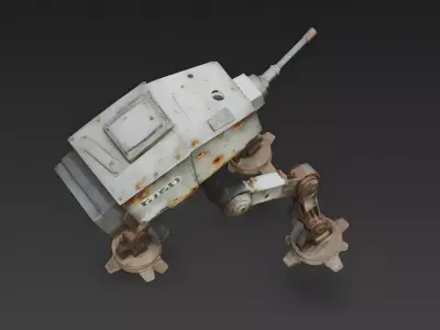 Titan Wasteland Walker 3D Model Low-poly 3D model