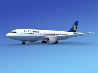 Airbus A300 Lufthansa 3D model