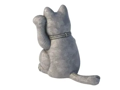 lucky cat Low-poly 3D model