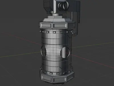 SciFi Grenade Low-poly 3D model buy