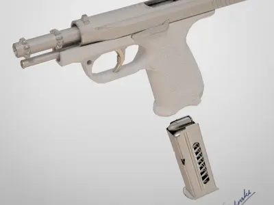 Gsh-18 taser pistol Low-poly 3D model