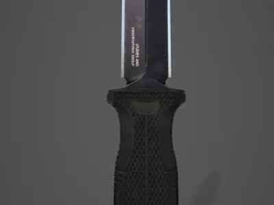 SOG Pentagon Tactical Knife - Lowpoly Game Asset Low-poly 3D model