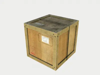 Dusty Wooden Cargo Crates Low-poly 3D model