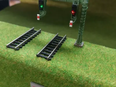 Deutsche Bahn Double Signal Bridge 1-160 resin 3D print model