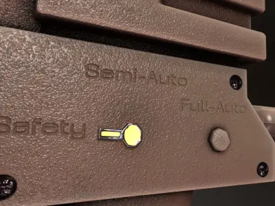 X-94 Laser Pistol SMG Low-poly 3D model