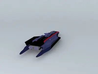XB447 SALOMON Space battleship Modular class Free 3D model
