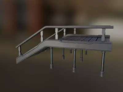 Ramp 3d model Low-poly 3D model