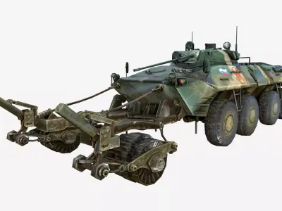 BTR-90 Trall Russian APC Free low-poly 3D model