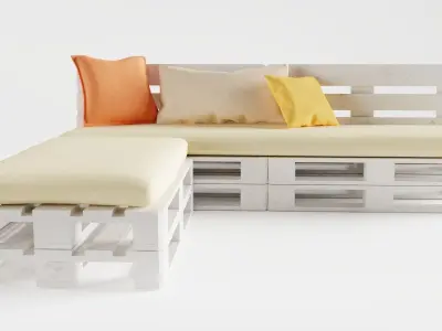 Pallet Sofa 3D model