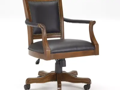 Antique wooden chair  3D model