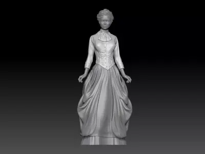 VICTORIAN ERA GIRL 1 3D print model