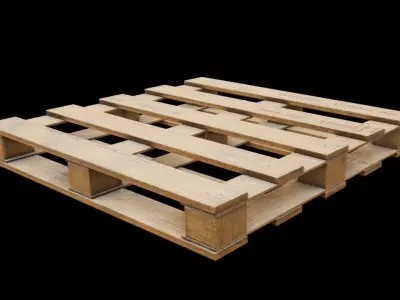 Palette wooden pallets Low-poly 3D model