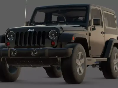 2007 Jeep Wrangler Rubicon 3D Model  The Ultimate Off-Road Legen Low-poly 3D model