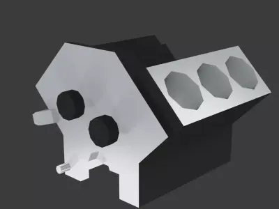 Audi V6 ABC Low poly Low-poly 3D model