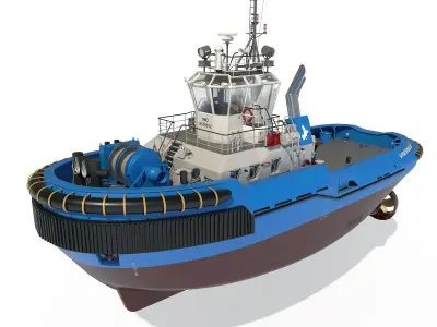 Tugboat  hquality 3D model