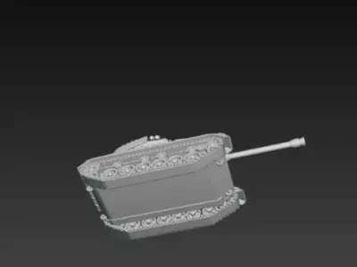 Battle Tank War Defender 3D Model 3D print model