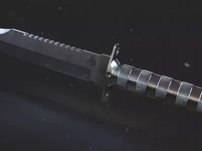 Combat Knife  Low Poly PBR Low-poly 3D model