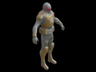 Sci fi Character Robot Low-poly 3D model