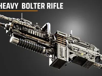 Heavy Bolter Rifle 3D model