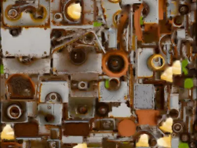 Vintage Rusty Robot Gardener 3D Model - Cute Eco-Bot Mascot Low-poly 3D model