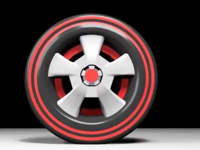 TireCar wheel Low-poly 3D model