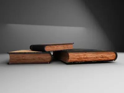 old book Low-poly 3D model