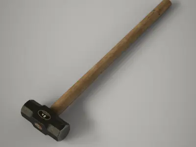 Sledge Hammer Low-poly 3D model order