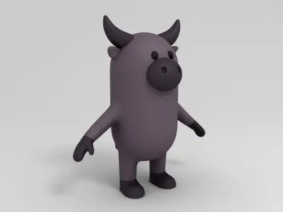 Cartoon Buffalo 3D model