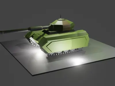 Tank for test on unity or blender  Free low-poly 3D model