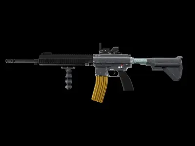 M416 Assault Rifle High Quality 3D Model Free 3D model