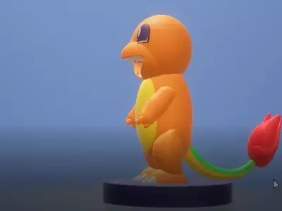 Cartoon lizard model 3d printabkle model 3D print model