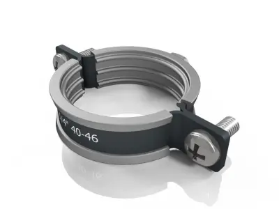 Pipe clamp Low-poly 3D model