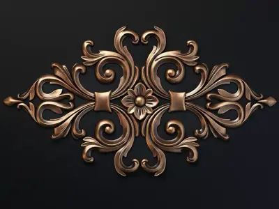  Pendant Ornate Floral Pendant Gold Antique Pendant Trending  3D print model