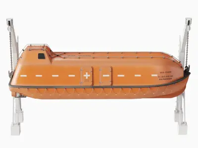 Freefall Lifeboat 3D model buy