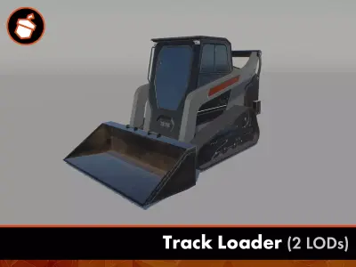 Track loader Low-poly 3D model