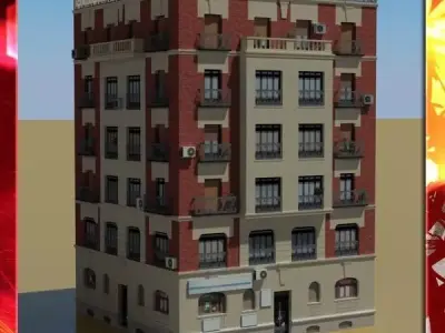 Building apartment - apartment 3D model purchase
