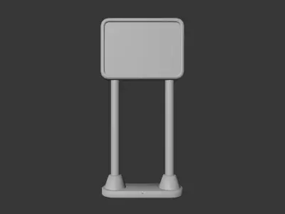 Low Poly Digital Billboard 3D model purchase