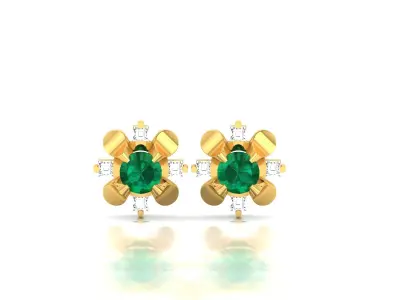 Women Earrings 3dm STL OBJ FBX Render Details 3D print model
