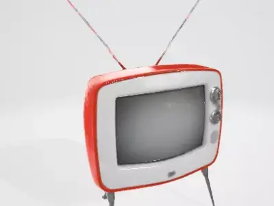 Retro Television Model 3D model