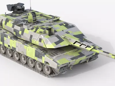 Panther KF51 Main Battle Tank Low-poly 3D model